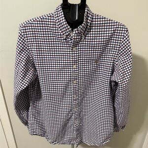 Polo Ralph Lauren Shirt Mens Red Navy Plaid Button Down Full Color Pony Sz Large